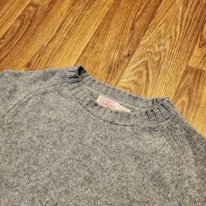 Vintage 70s Wool Sweater Women Large‎ Grey The Fox Collection Union Made